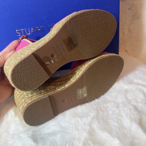 Stuart Weitzman Women's Fuchsia Mirela II Espadrille Wedge Sz 6B - Picture 5 of 5